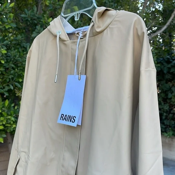 NWT RAINS String W Jacket In Neturals Size Large $140 - Picture 7 of 13